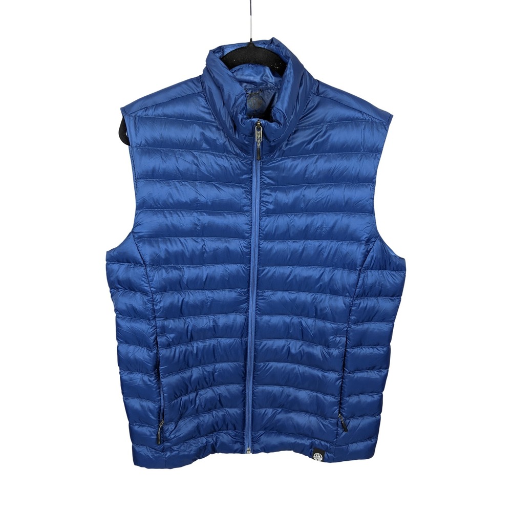 REI Co-op 650 Down Vest 2.0 Mens Large Blue Puffer Full Zip Lightweight Hiking